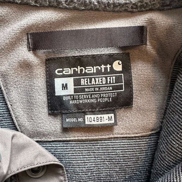 Navy Fleece Carhartt Pullover - Picture 2 of 7